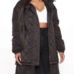 fashion nova In The Streets Puffer Jacket - Black
